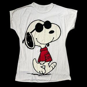 80s vintage Joe Cool snoopy sleep shirt peanuts charlie brown oversized PJ top.